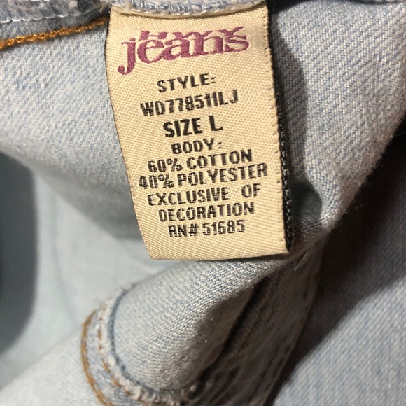 Highway Jeans Denim Jacket Large Button Up Distressed Light Wash Long Sleeve - Picture 11 of 11